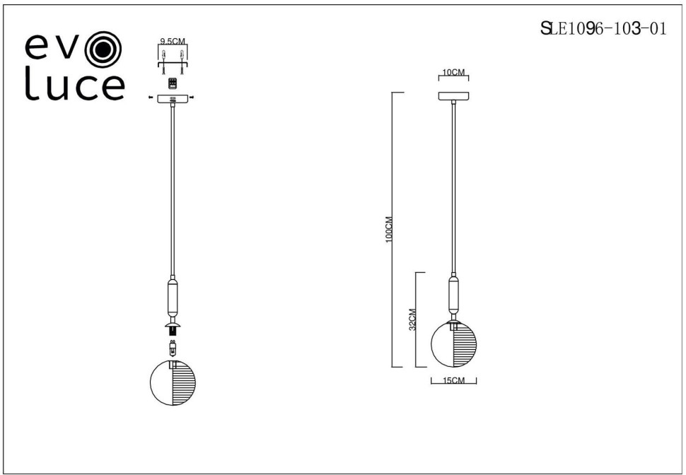 SLE1096-103-01 EVOLUCE Подвесной светильник Aveiro, хром, G9*1*5W