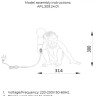 APL.309.24.01 Aployt Magali Настольная лампа Обезьяна, черная