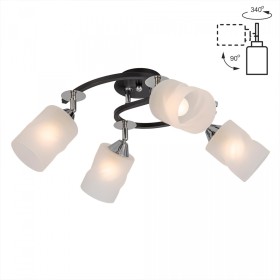 CL119241 Citilux Потолочная люстра Сиерра, черный, хром, E27*4*75W