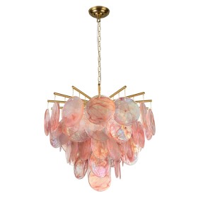 10492/600 Pink LOFT IT подвесная люстра Lolly, золото/розовый, E14*6*40W, 60см диаметр