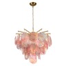 10492/600 Pink LOFT IT подвесная люстра Lolly, золото/розовый, E14*6*40W, 60см диаметр