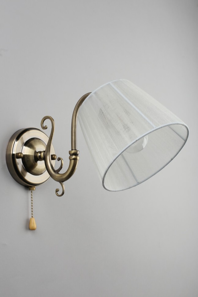 OML-29111-01 OMNILUX Leonessa бра с выключателем, бронза, кремовый