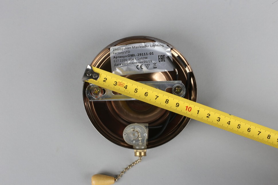 OML-29111-01 OMNILUX Leonessa бра с выключателем, бронза, кремовый