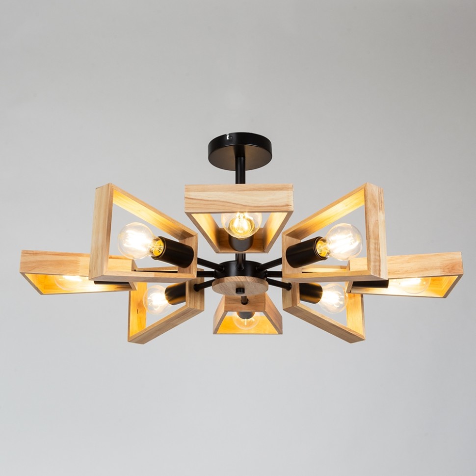 A8030PL-8BK ARTE LAMP потолочная люстра Brussels, дерево, черная