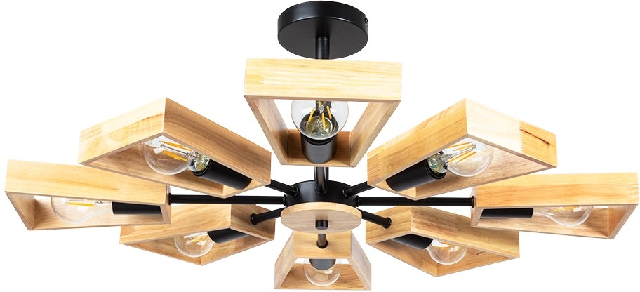 A8030PL-8BK ARTE LAMP потолочная люстра Brussels, дерево, черная