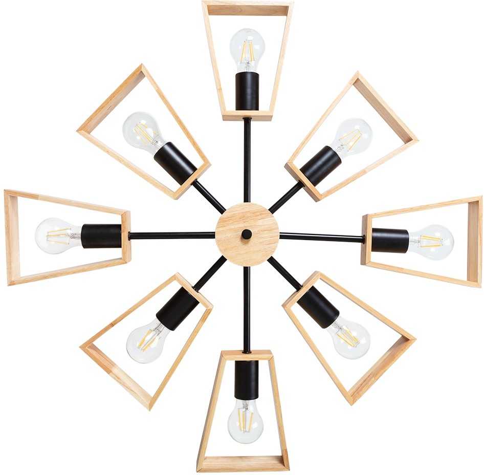 A8030PL-8BK ARTE LAMP потолочная люстра Brussels, дерево, черная