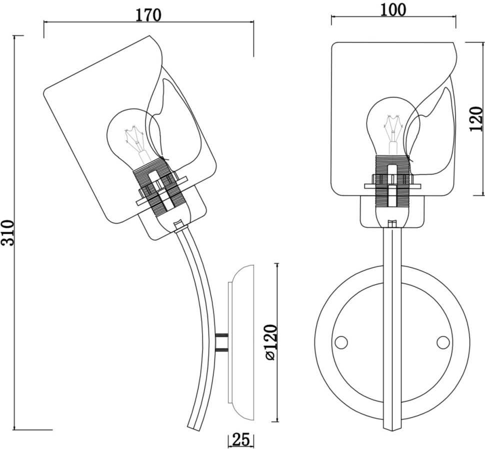 FR5095WL-01G FREYA бра Isabella, матовое золото