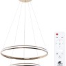 A2198SP-2GO ARTE LAMP подвесная светодиодная люстра 2 кольца Meridiana с пультом, 70W, 3000-6000K, 60-40см диаметр, золото