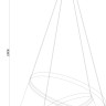 A2198SP-2GO ARTE LAMP подвесная светодиодная люстра 2 кольца Meridiana с пультом, 70W, 3000-6000K, 60-40см диаметр, золото