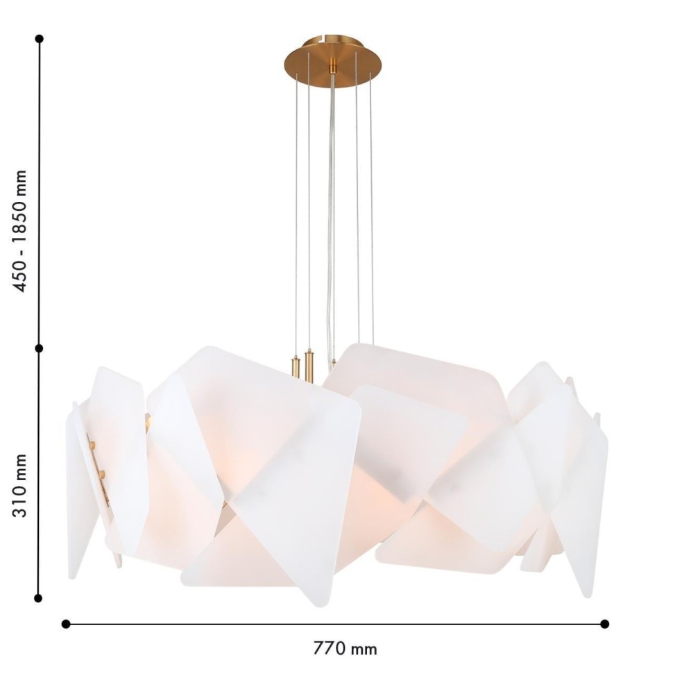 4725-8P Favourite Подвесная люстра Lanvin, матовое золото, 77см диаметр, E14*8*40W