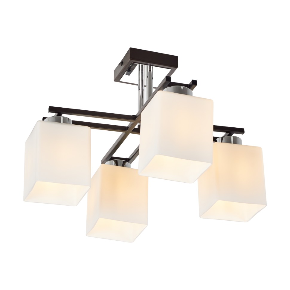 MR1501-4C MyFar Потолочная люстра на штанге Eileen, венге, хром, E27*4*60W 