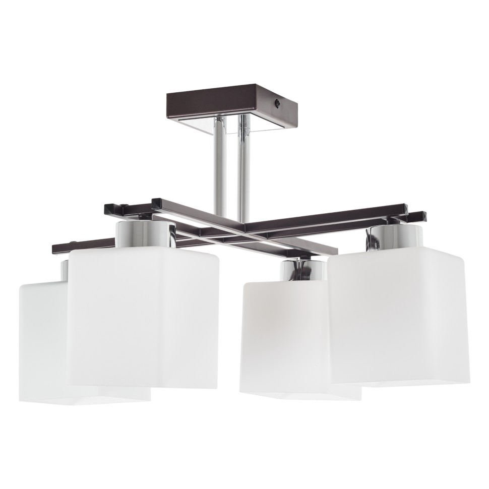 MR1501-4C MyFar Потолочная люстра на штанге Eileen, венге, хром, E27*4*60W 