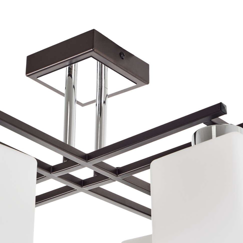 MR1501-4C MyFar Потолочная люстра на штанге Eileen, венге, хром, E27*4*60W 