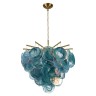 10492/600 Blue LOFT IT подвесная люстра Lolly, золото/синий, E14*6*40W, 60см диаметр