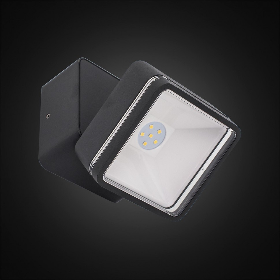 CLU0008K CITILUX черный уличный накладной светильник, поворотный, настенно-потолочный, 6W, IP54, 4000K, 390Lm