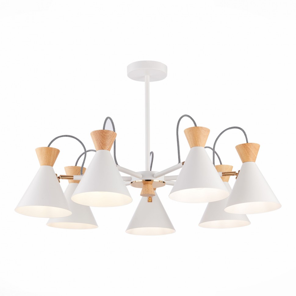 SLE125102-07 EVOLUCE потолочная люстра Modica E14*7*40W, белая