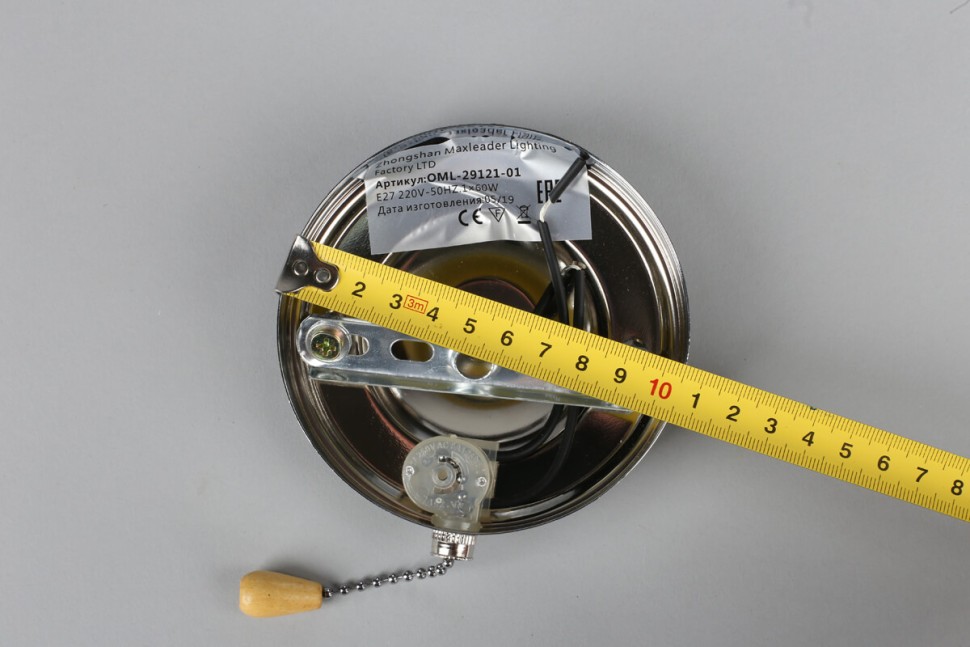 OML-29121-01 OMNILUX Leonessa бра с выключателем, хром, белый