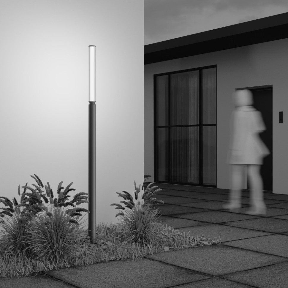 O593FL-L20BR3K Maytoni Lit наземный уличный LED светильник, коричневый, 20W, 3000K, 198см