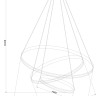 A2198SP-3BK ARTE LAMP подвесная светодиодная люстра 3 кольца Meridiana с пультом, 145W, 3000-6000K, 80-60-40см диаметр, черная