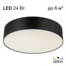 CL755291 CITILUX черный светодиодный настенно-потолочный накладной светильник Bart, 24W, 4000K, IP40, 295мм диаметр