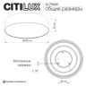 CL755291 CITILUX черный светодиодный настенно-потолочный накладной светильник Bart, 24W, 4000K, IP40, 295мм диаметр