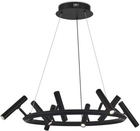 APL.067.03.40 APLOYT Черный подвесной светодиодный светильник со спотами HONOR, 8*5W, 4000K, 80см диаметр