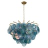 10492/800 Blue LOFT IT подвесная люстра Lolly, золото/синий, E14*10*40W, 80см диаметр