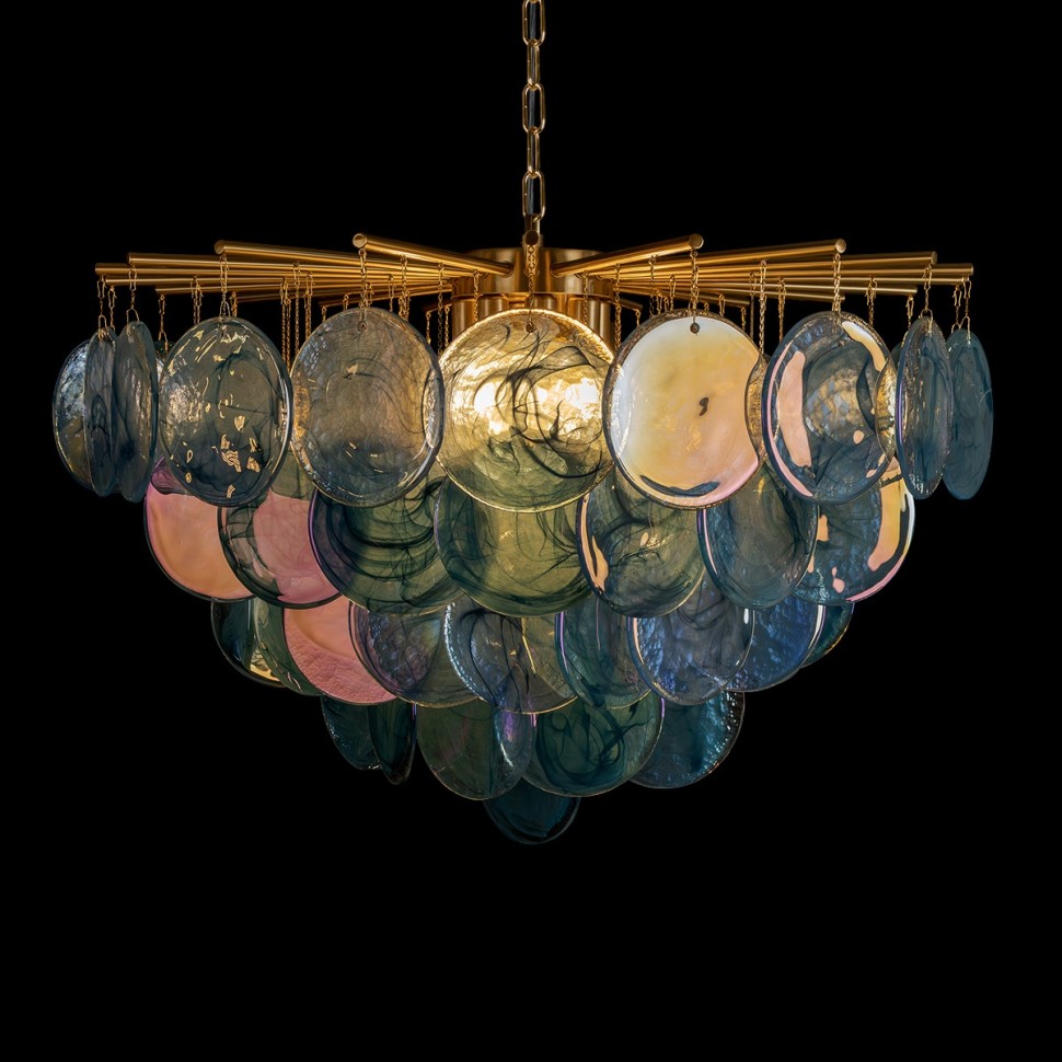 10492/800 Blue LOFT IT подвесная люстра Lolly, золото/синий, E14*10*40W, 80см диаметр