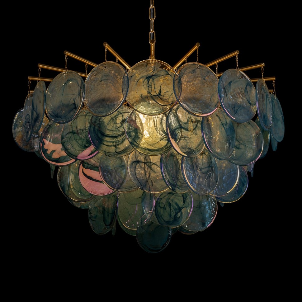 10492/800 Blue LOFT IT подвесная люстра Lolly, золото/синий, E14*10*40W, 80см диаметр