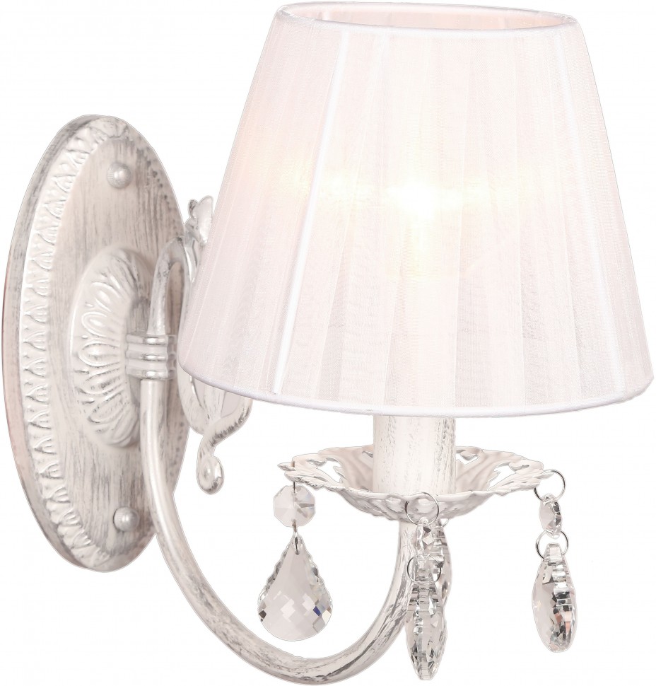 OML-53211-01 OMNILUX бра Bantine, белое с серебряной патиной