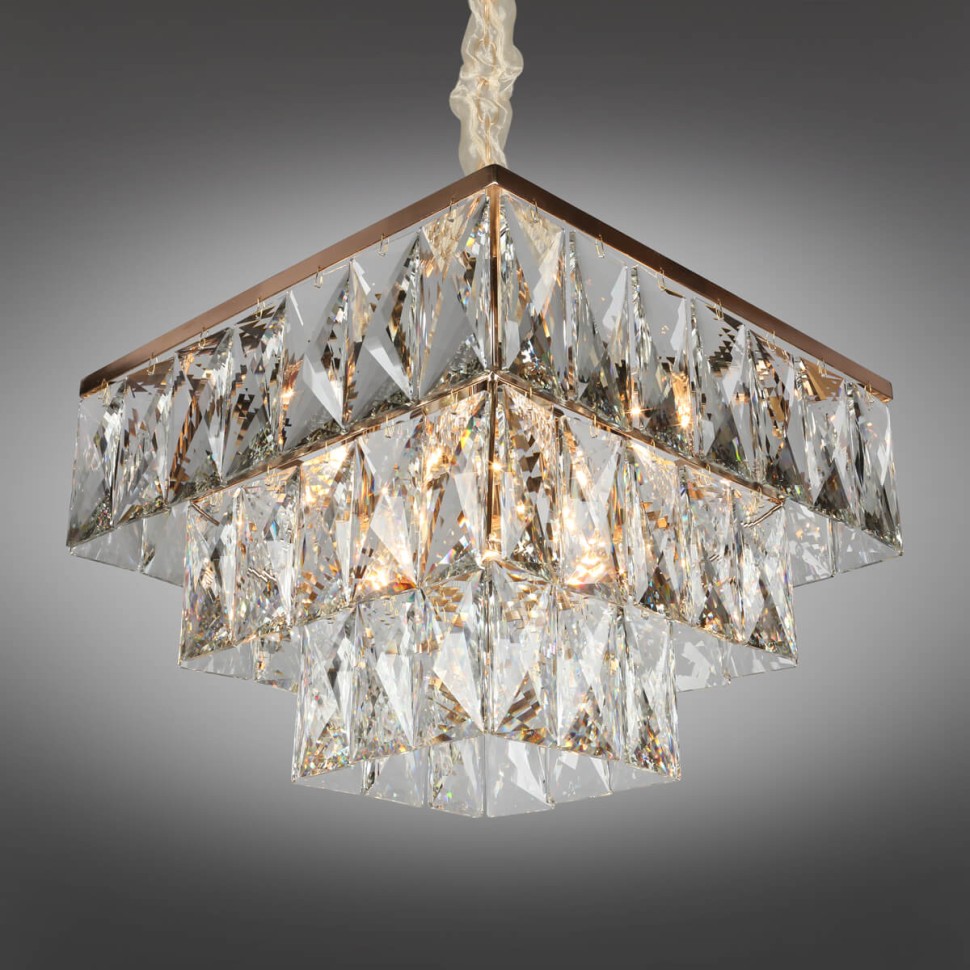 OML-72603-08 OMNILUX Arenella подвесная люстра хрусталь квадрат 45х45см