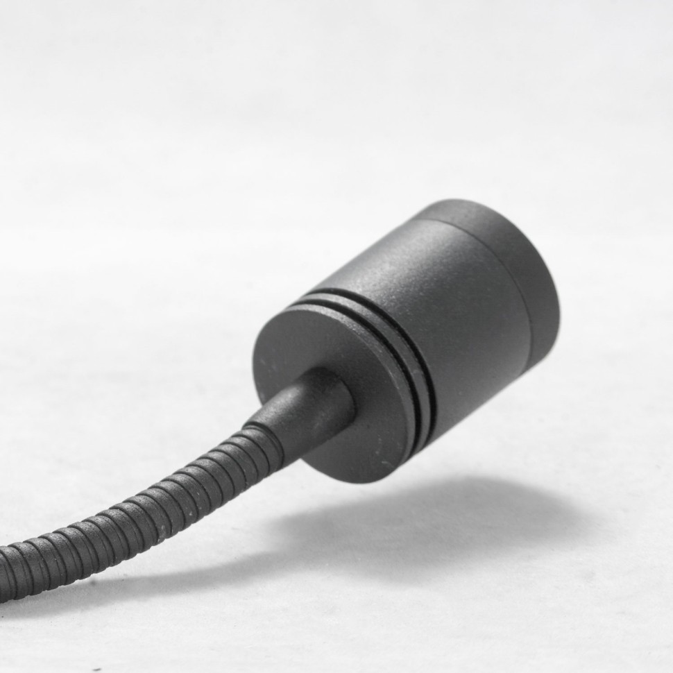 LSP-8580 LUSSOLE черный настенный светодиодный светильник на гибкой ножке с выключателем, 3W, 3000K