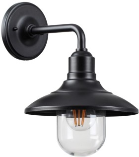4965/1W ODEON LIGHT черный уличный настенный светильник Campa IP44, E27*1*60W