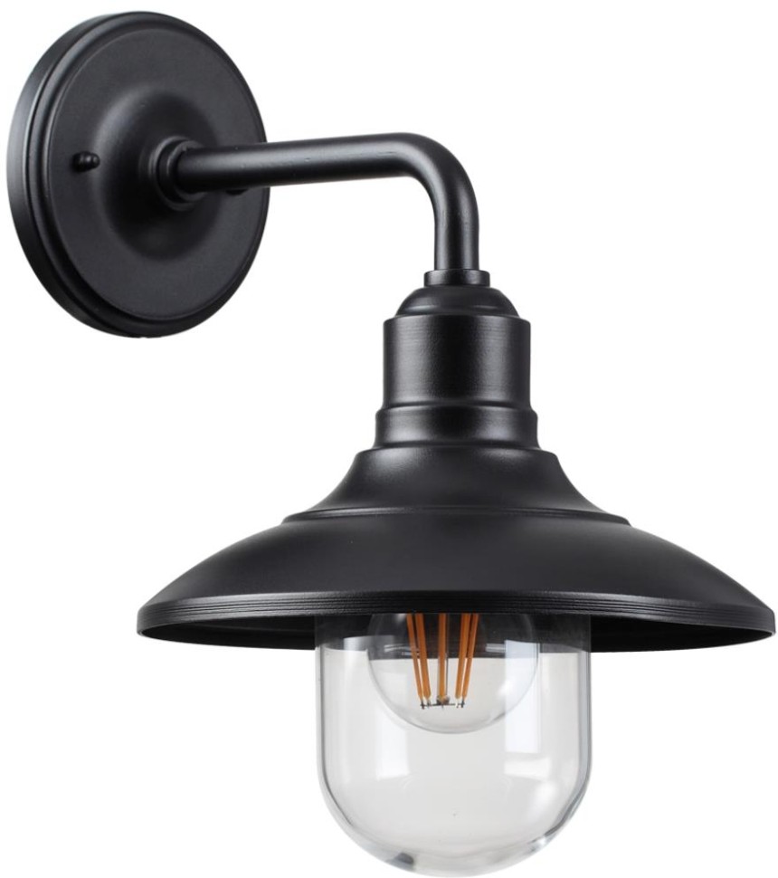 4965/1W ODEON LIGHT черный уличный настенный светильник Campa IP44, E27*1*60W