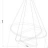 A2198SP-3WH ARTE LAMP подвесная светодиодная люстра 3 кольца Meridiana с пультом, 145W, 3000-6000K, 80-60-40см диаметр, белая