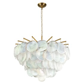 10492/800 Pearl LOFT IT подвесная люстра Lolly, золото/перламутровый, E14*10*40W, 80см диаметр