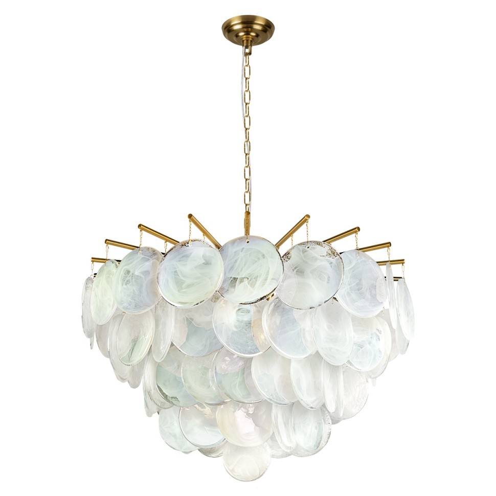 10492/800 Pearl LOFT IT подвесная люстра Lolly, золото/перламутровый, E14*10*40W, 80см диаметр