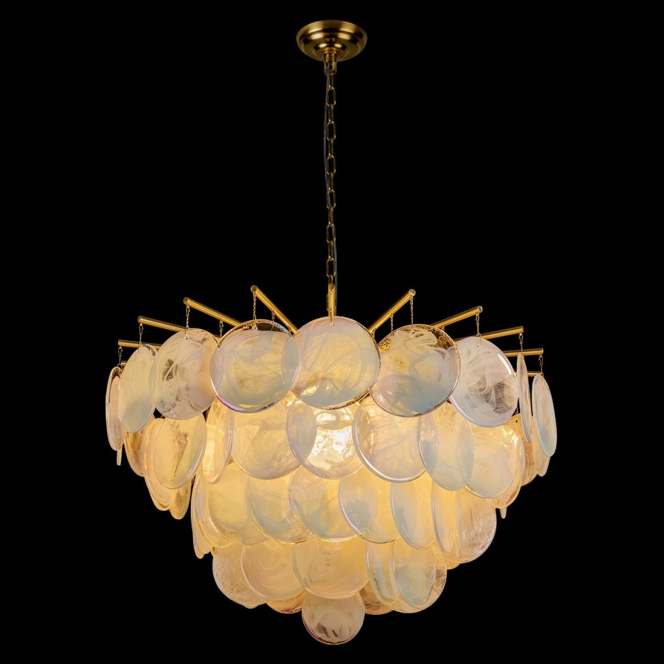 10492/800 Pearl LOFT IT подвесная люстра Lolly, золото/перламутровый, E14*10*40W, 80см диаметр