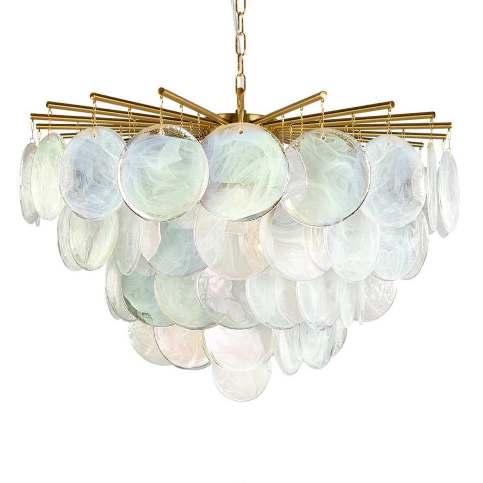10492/800 Pearl LOFT IT подвесная люстра Lolly, золото/перламутровый, E14*10*40W, 80см диаметр