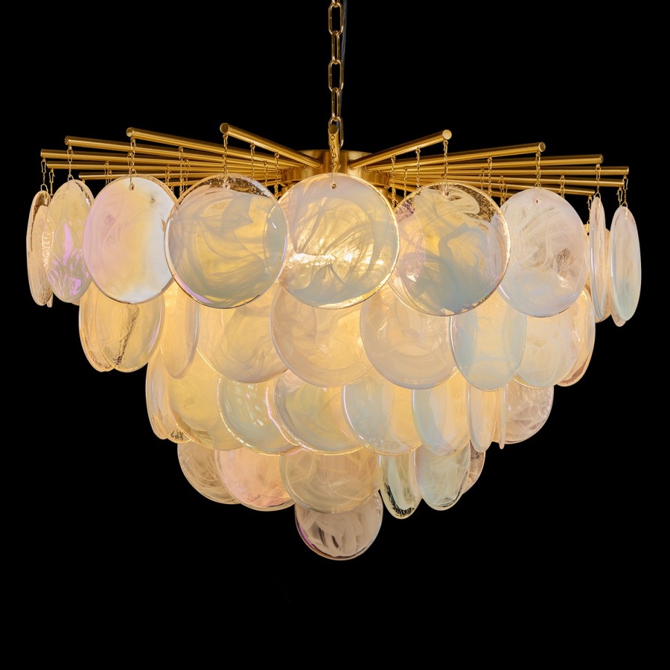 10492/800 Pearl LOFT IT подвесная люстра Lolly, золото/перламутровый, E14*10*40W, 80см диаметр