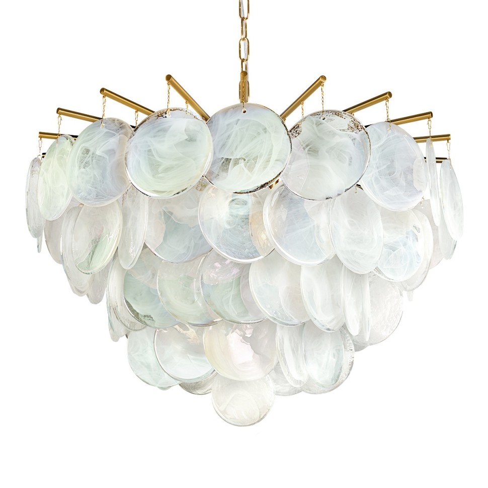 10492/800 Pearl LOFT IT подвесная люстра Lolly, золото/перламутровый, E14*10*40W, 80см диаметр