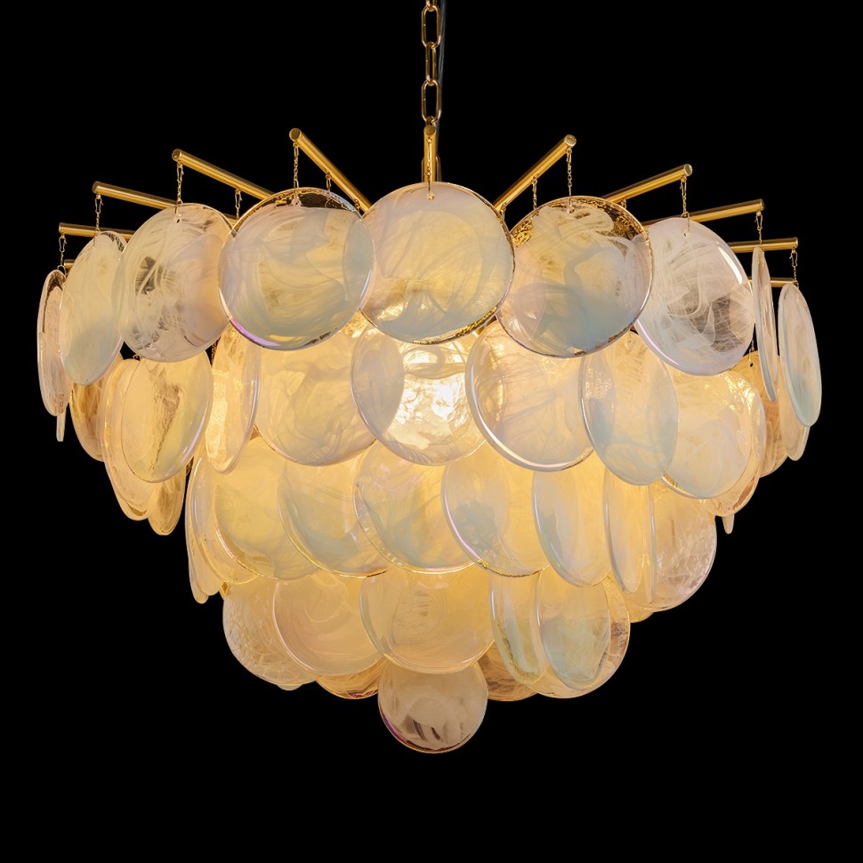 10492/800 Pearl LOFT IT подвесная люстра Lolly, золото/перламутровый, E14*10*40W, 80см диаметр