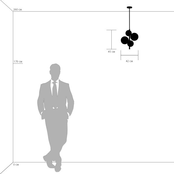 815043 LIGHTSTAR подвесной светильник Croco, латунь, Е14*4*40W
