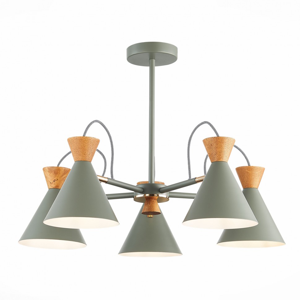 SLE125112-05 EVOLUCE потолочная люстра Modica E14*5*40W, серая