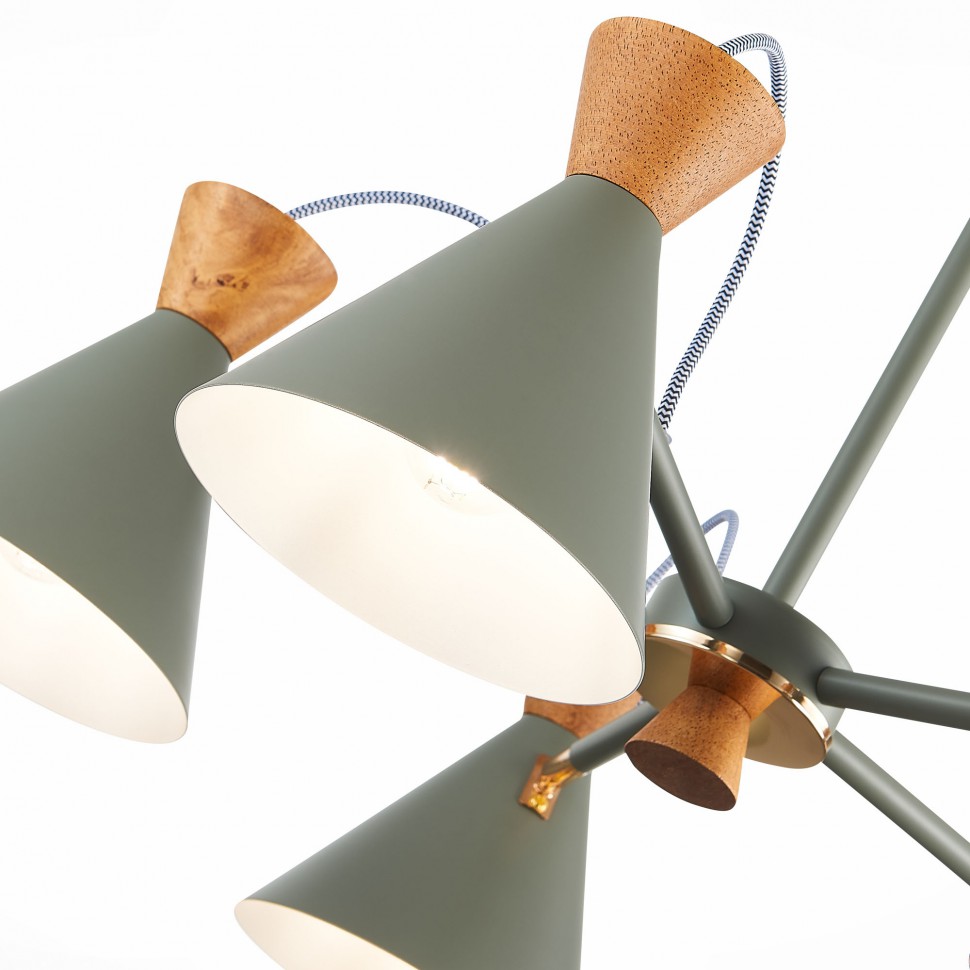 SLE125112-05 EVOLUCE потолочная люстра Modica E14*5*40W, серая