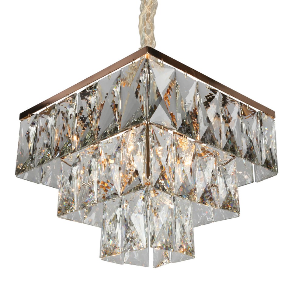 OML-72603-06 OMNILUX Arenella подвесная люстра хрусталь квадрат 38х38см