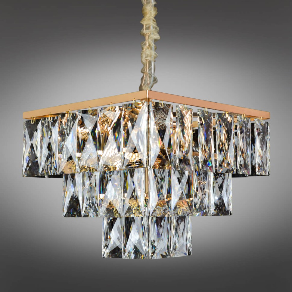 OML-72603-06 OMNILUX Arenella подвесная люстра хрусталь квадрат 38х38см