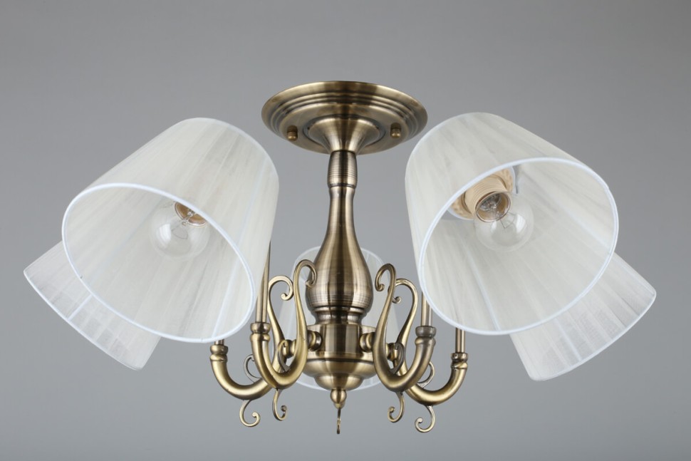 OML-29117-05 OMNILUX Leonessa потолочная люстра, бронза, кремовый, E27*5*60W