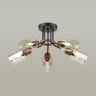 4492/5C LUMION COUNTY Люстра потолочная FERN, E14*5*60W, черный и дерево