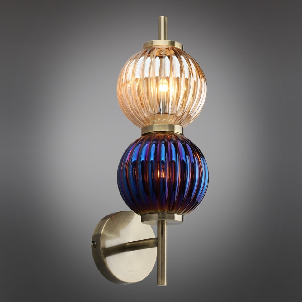 Светильник настенный Aployt Zhizel APL.608.11.02 янтарный, синий, G9*2*40W